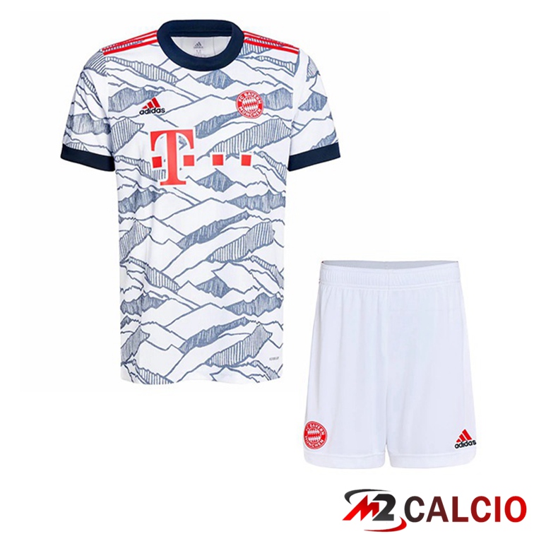 Maglie Calcio Personalizzate,Tute Calcio Squadre,Maglia Nazionale Italiana Calcio | Maglia Bayern Monaco Bambino Terza Bianco 2021/22