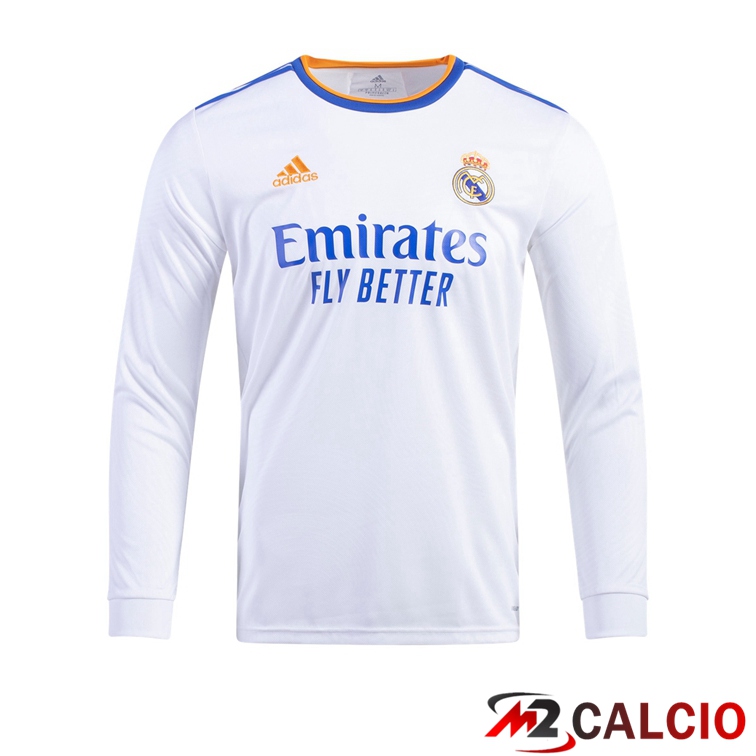 Maglie Calcio Personalizzate,Tute Calcio Squadre,Maglia Nazionale Italiana Calcio | Maglie Calcio Real Madrid Prima Manica Lunga 2021/2022