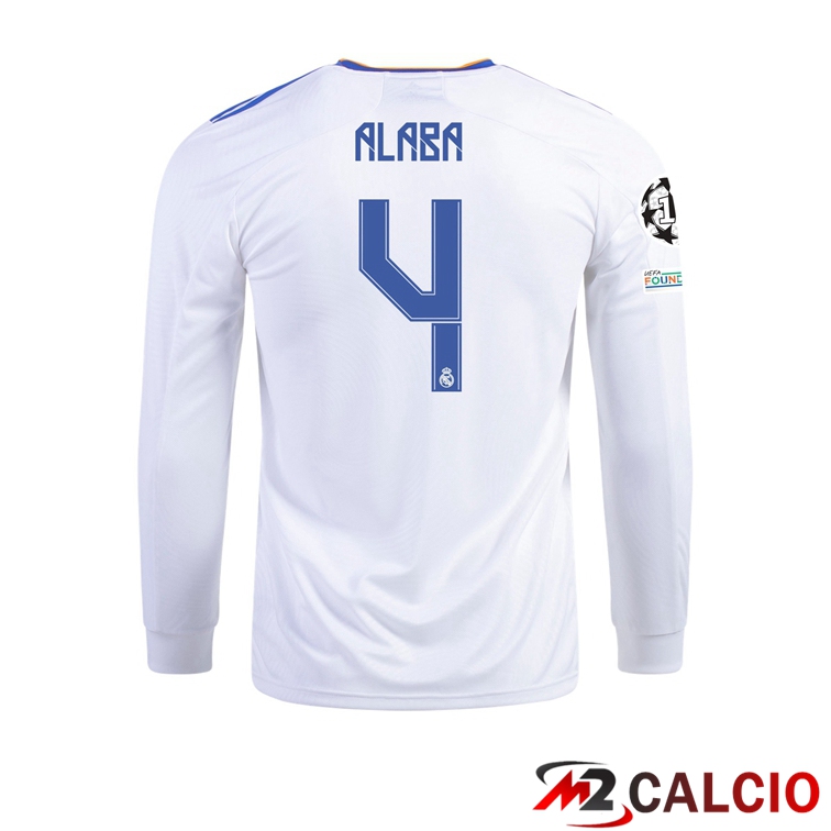 Maglie Calcio Personalizzate,Tute Calcio Squadre,Maglia Nazionale Italiana Calcio | Maglia Real Madrid (SERGIO RAMOS 4) Prima Manica Lunga 2021/2022
