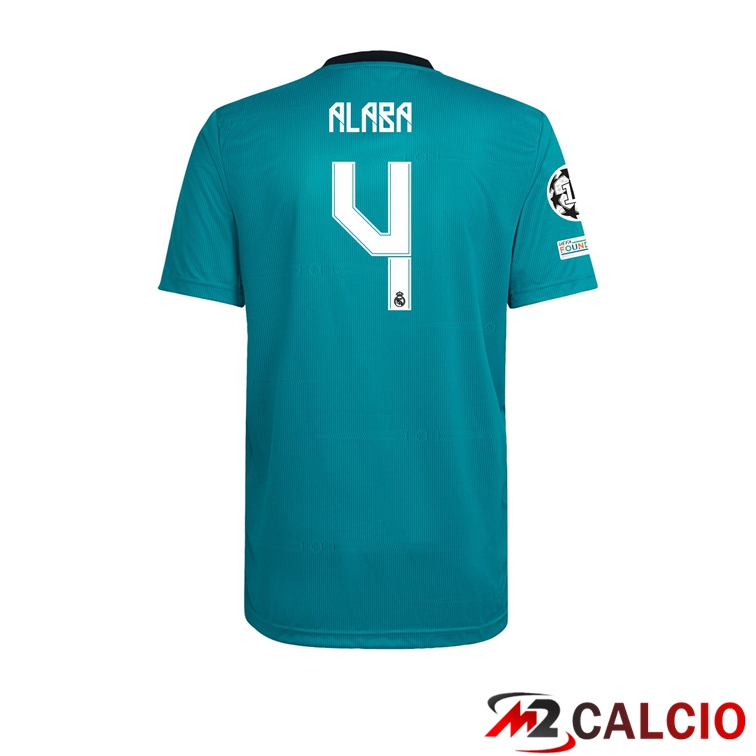 Maglie Calcio Personalizzate,Tute Calcio Squadre,Maglia Nazionale Italiana Calcio | Maglia Real Madrid (SERGIO RAMOS 4) Terza Blu Verde 2021/2022