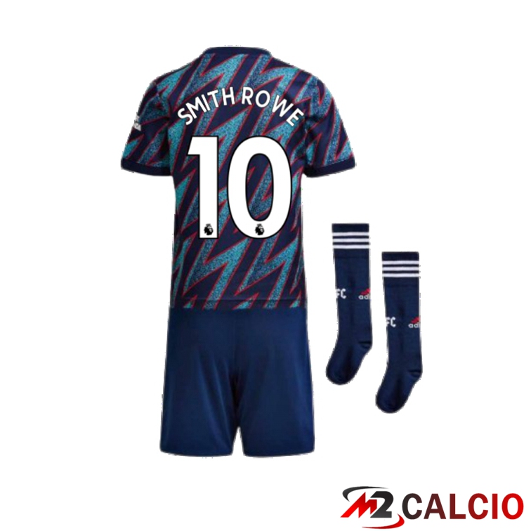 Maglie Calcio Personalizzate,Tute Calcio Squadre,Maglia Nazionale Italiana Calcio | Maglia FC Arsenal (SMITH ROWE 10) Bambino Terza Blu 2021/2022
