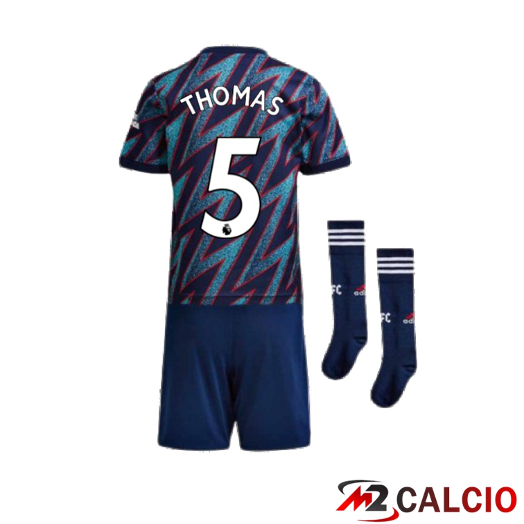 Maglie Calcio Personalizzate,Tute Calcio Squadre,Maglia Nazionale Italiana Calcio | Maglia FC Arsenal (THOMAS PARTEY 5) Bambino Terza Blu 2021/2022