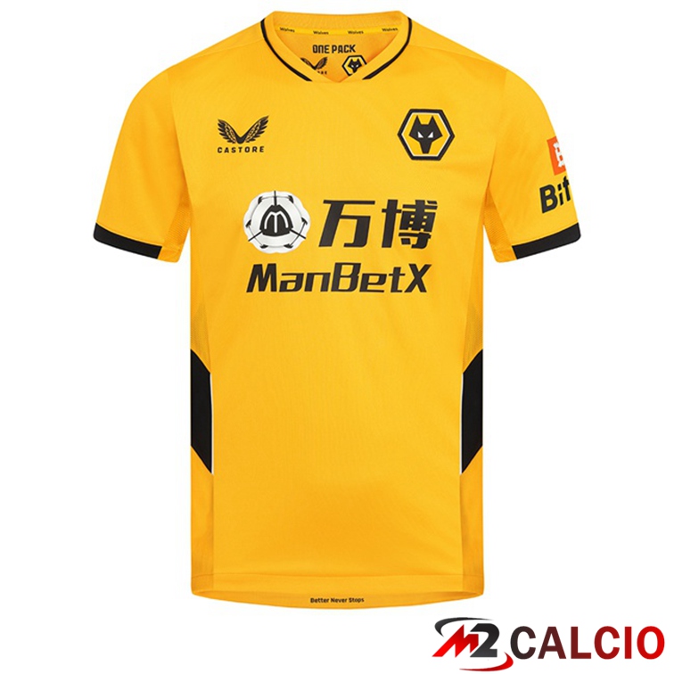 Maglie Calcio Personalizzate,Tute Calcio Squadre,Maglia Nazionale Italiana Calcio | Maglia Wolverhampton Prima Giallo 2021/22