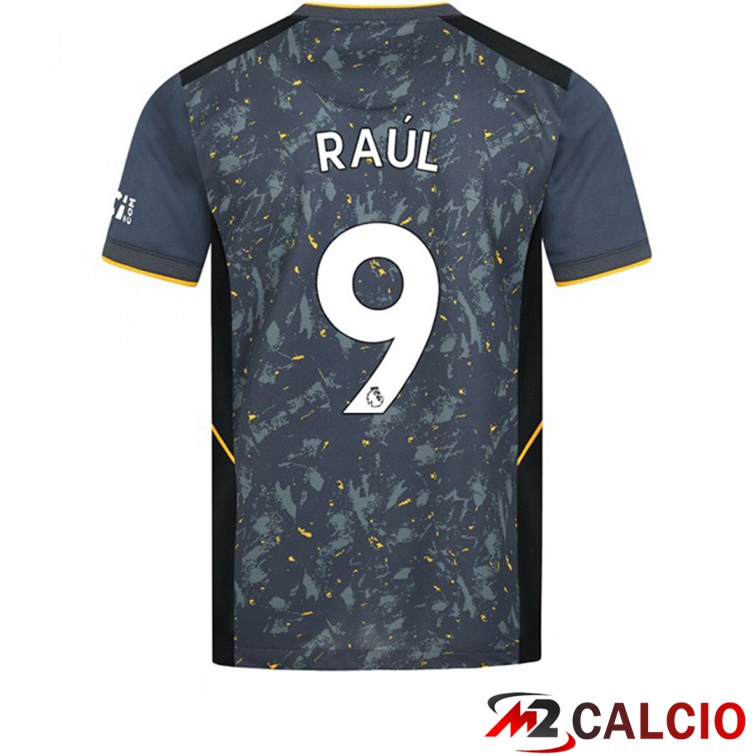 Maglie Calcio Personalizzate,Tute Calcio Squadre,Maglia Nazionale Italiana Calcio | Maglia Wolverhampton (RAUL 9) Seconda Blu 2021/22