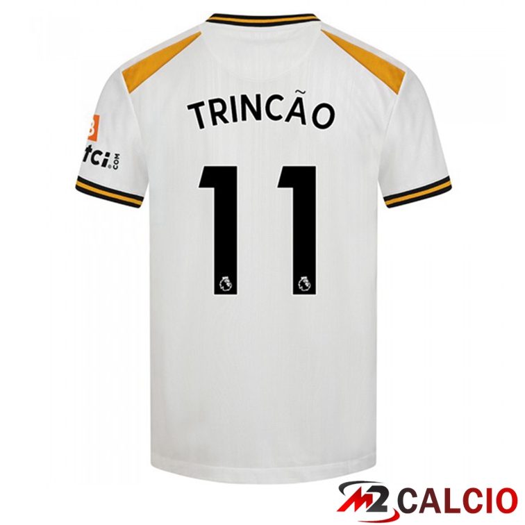 Maglie Calcio Personalizzate,Tute Calcio Squadre,Maglia Nazionale Italiana Calcio | Maglia Wolverhampton (TRINCÃO 11) Terza Bianco 2021/22