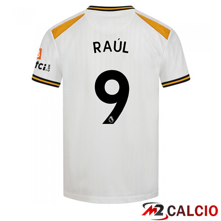 Maglie Calcio Personalizzate,Tute Calcio Squadre,Maglia Nazionale Italiana Calcio | Maglia Wolverhampton (RAUL 9) Terza Bianco 2021/22