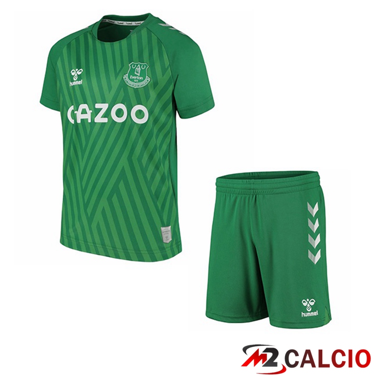 Maglie Calcio Personalizzate,Tute Calcio Squadre,Maglia Nazionale Italiana Calcio | Maglia FC Everton Bambino Portiere Verde 2021/22