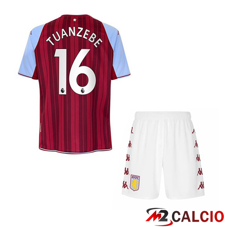 Maglie Calcio Personalizzate,Tute Calcio Squadre,Maglia Nazionale Italiana Calcio | Maglia Aston Villa (Tuanzebe 16) Bambino Prima Rosso 2021/22