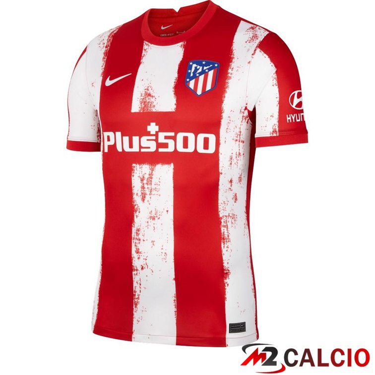 Maglie Calcio Personalizzate,Tute Calcio Squadre,Maglia Nazionale Italiana Calcio | Maglie Calcio Atletico Madrid Prima Rosso/Bianco 2021/2022