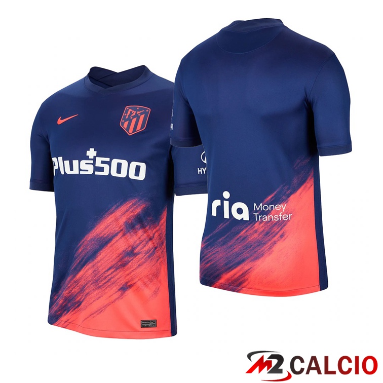 Maglie Calcio Personalizzate,Tute Calcio Squadre,Maglia Nazionale Italiana Calcio | Maglie Calcio Atletico Madrid Seconda Blu Navy 2021/2022