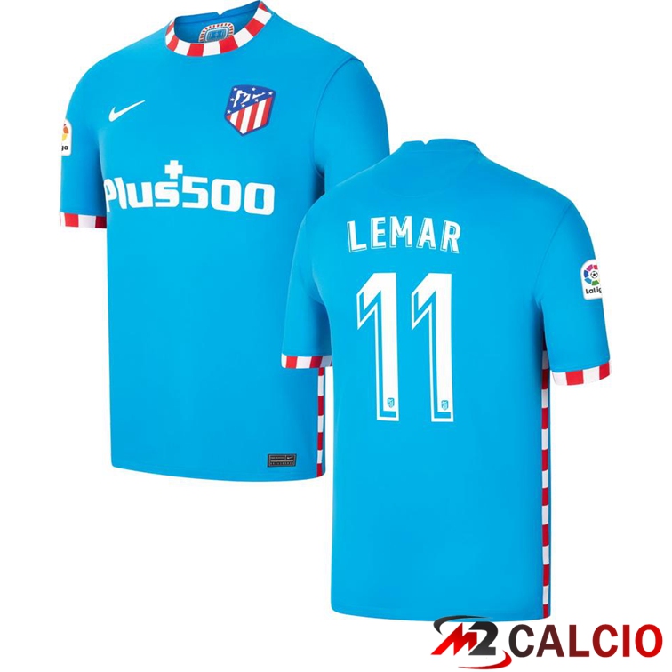 Maglie Calcio Personalizzate,Tute Calcio Squadre,Maglia Nazionale Italiana Calcio | Maglia Atletico Madrid (LEMAR 11) Terza Blu 2021/2022
