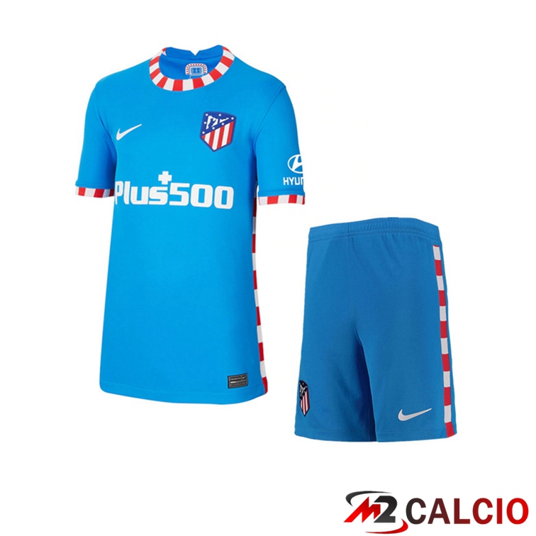 Maglie Calcio Personalizzate,Tute Calcio Squadre,Maglia Nazionale Italiana Calcio | Maglie Calcio Atletico Madrid Bambino Terza Blu 2021/2022