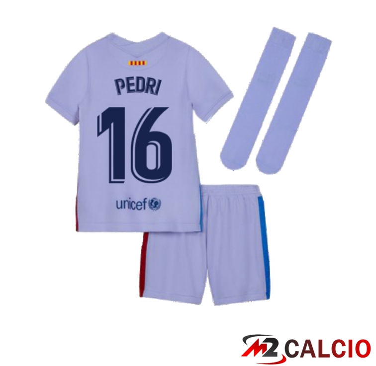 Maglie Calcio Personalizzate,Tute Calcio Squadre,Maglia Nazionale Italiana Calcio | Maglia FC Barcellona (PEDRI 16) Bambino Seconda Viola 2021/2022