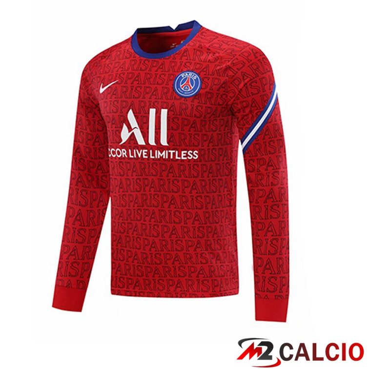 Maglie Calcio Personalizzate,Tute Calcio Squadre,Maglia Nazionale Italiana Calcio | Felpa Allenamento Paris PSG Rosso 2021/2022