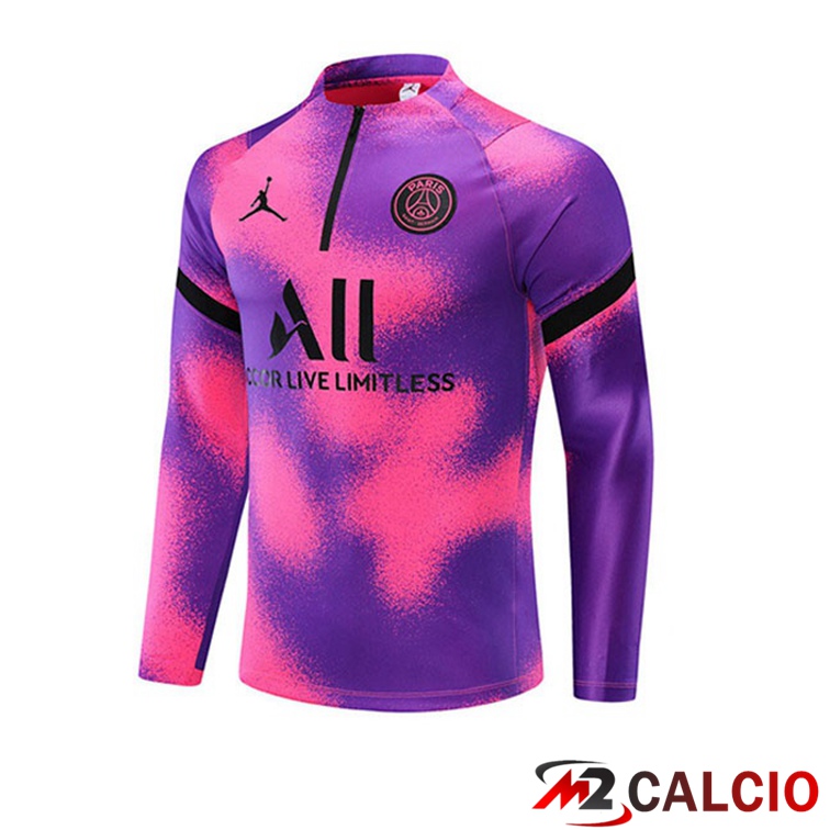 Maglie Calcio Personalizzate,Tute Calcio Squadre,Maglia Nazionale Italiana Calcio | Felpa Allenamento Jordan PSG Viola 2021/2022