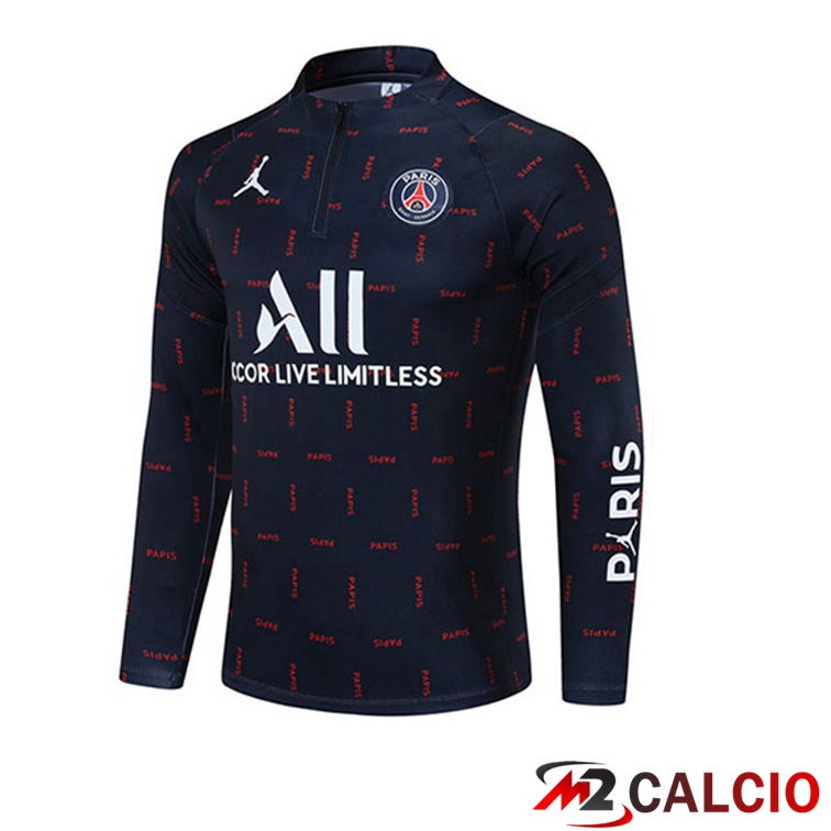 Maglie Calcio Personalizzate,Tute Calcio Squadre,Maglia Nazionale Italiana Calcio | Felpa Allenamento Jordan PSG Blu Reale 2021/2022