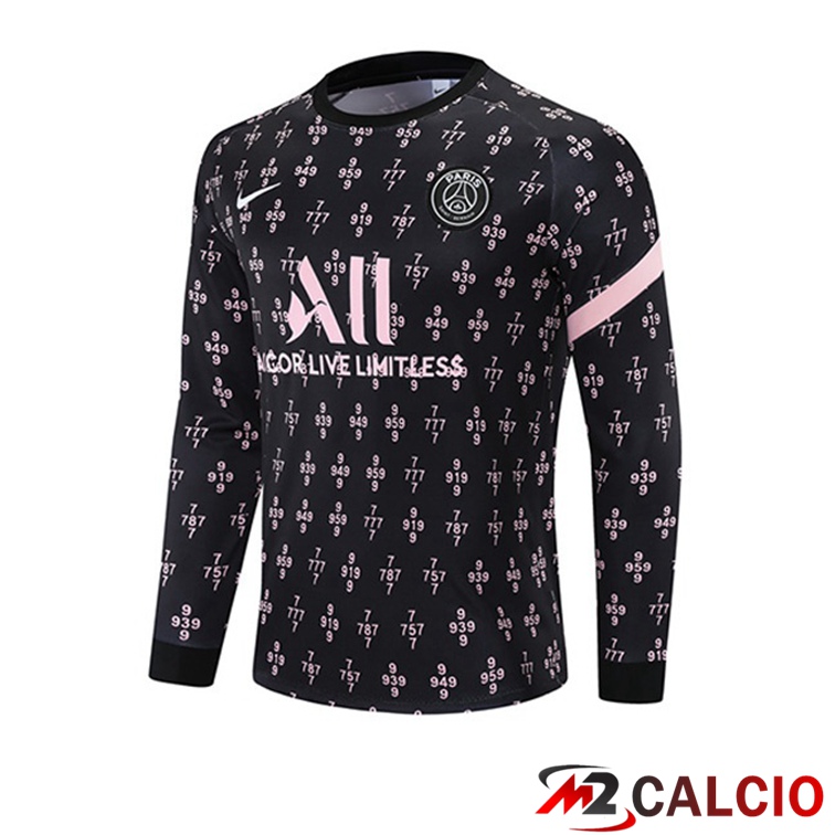 Maglie Calcio Personalizzate,Tute Calcio Squadre,Maglia Nazionale Italiana Calcio | Felpa Allenamento Paris PSG Nero Rosa 2021/2022