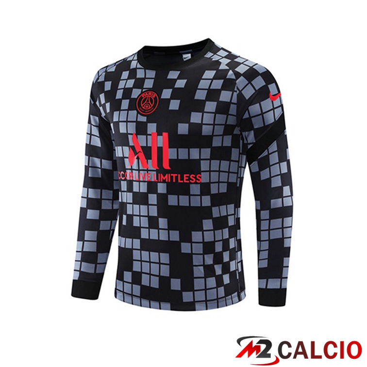 Maglie Calcio Personalizzate,Tute Calcio Squadre,Maglia Nazionale Italiana Calcio | Felpa Allenamento Paris PSG Grigio 2021/2022