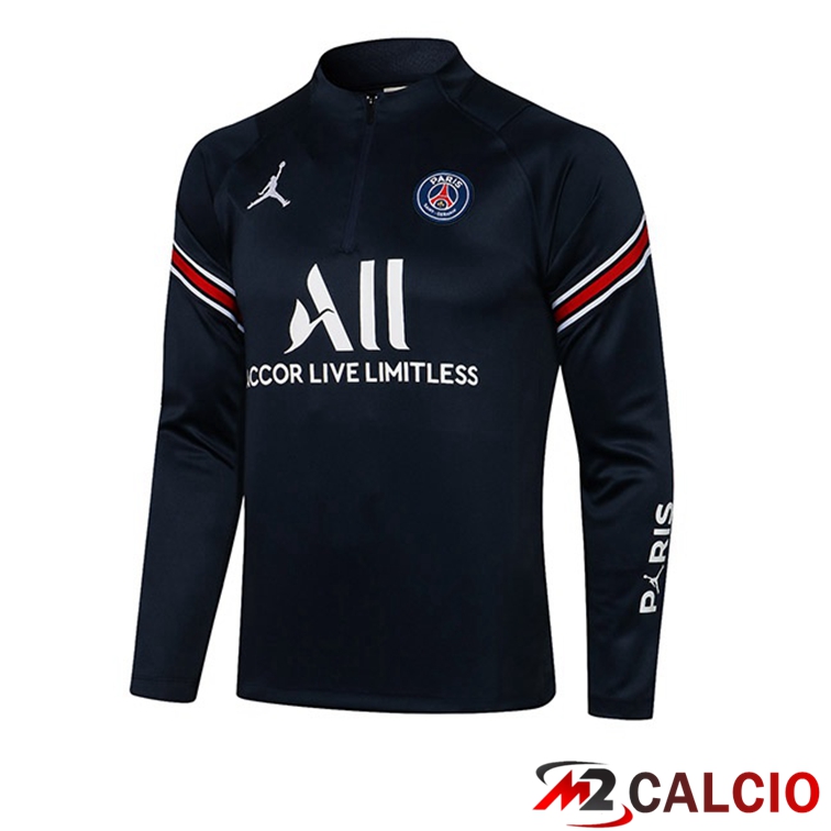 Maglie Calcio Personalizzate,Tute Calcio Squadre,Maglia Nazionale Italiana Calcio | Felpa Allenamento Jordan PSG Blu Reale 2021/2022