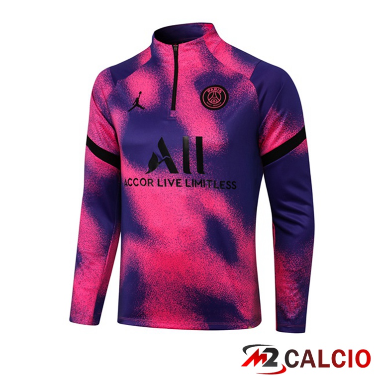Maglie Calcio Personalizzate,Tute Calcio Squadre,Maglia Nazionale Italiana Calcio | Felpa Allenamento Jordan PSG Viola 2021/2022
