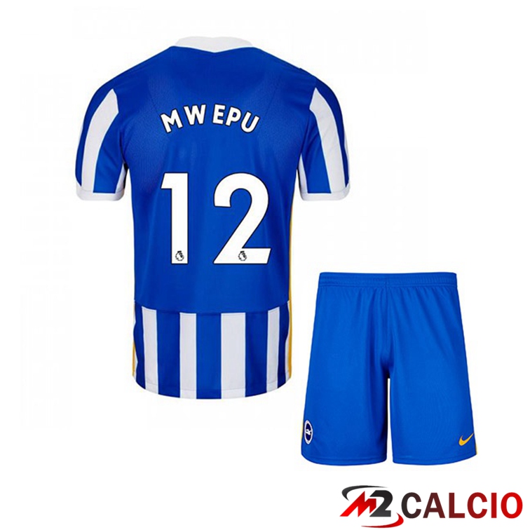 Maglie Calcio Personalizzate,Tute Calcio Squadre,Maglia Nazionale Italiana Calcio | Maglia Brentford FC (MWEPU 12) Bambino Prima Blu/Bianco 2021/22
