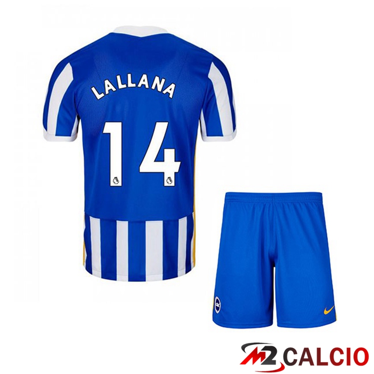 Maglie Calcio Personalizzate,Tute Calcio Squadre,Maglia Nazionale Italiana Calcio | Maglia Brentford FC (LALLANA 14) Bambino Prima Blu/Bianco 2021/22