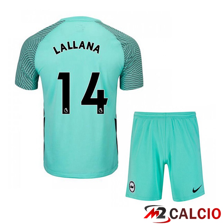 Maglie Calcio Personalizzate,Tute Calcio Squadre,Maglia Nazionale Italiana Calcio | Maglia Brentford FC (LALLANA 14) Bambino Seconda Verde 2021/22