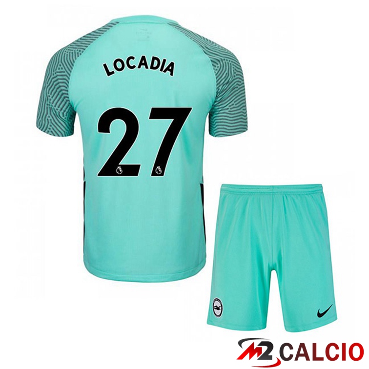 Maglie Calcio Personalizzate,Tute Calcio Squadre,Maglia Nazionale Italiana Calcio | Maglia Brentford FC (LOCADIA 27) Bambino Seconda Verde 2021/22