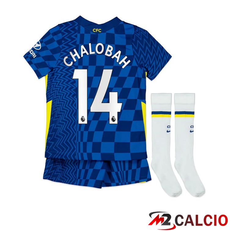 Maglie Calcio Personalizzate,Tute Calcio Squadre,Maglia Nazionale Italiana Calcio | Maglia FC Chelsea (Chalobah 14) Bambino Prima Blu 2021/2022