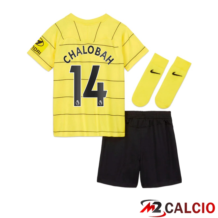 Maglie Calcio Personalizzate,Tute Calcio Squadre,Maglia Nazionale Italiana Calcio | Maglia FC Chelsea (Chalobah 14) Bambino Seconda Giallo 2021/2022