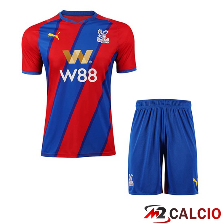 Maglie Calcio Personalizzate,Tute Calcio Squadre,Maglia Nazionale Italiana Calcio | Maglia Crystal Palace Bambino Prima Rosso/Blu 2021/22