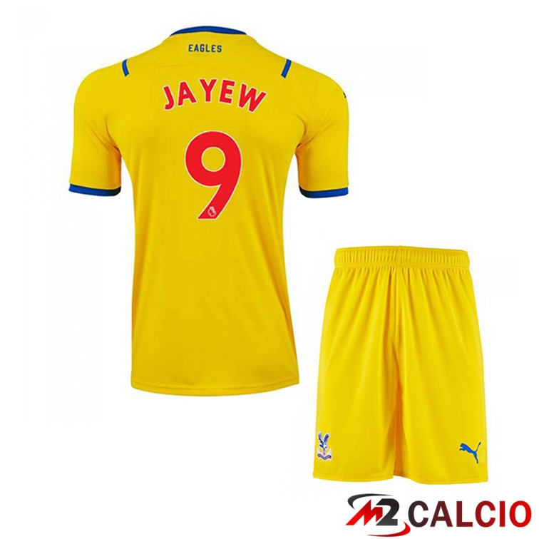 Maglie Calcio Personalizzate,Tute Calcio Squadre,Maglia Nazionale Italiana Calcio | Maglia Crystal Palace (J.AYEW 9) Bambino Seconda Giallo 2021/22