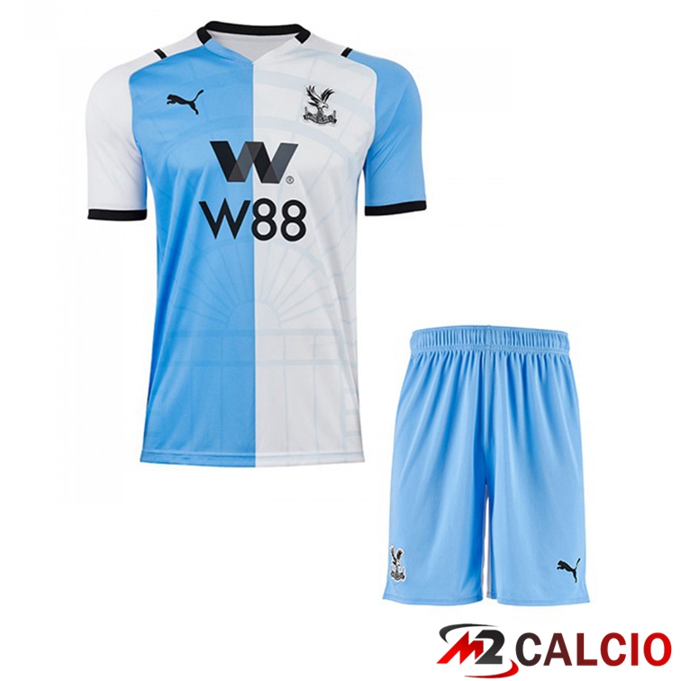 Maglie Calcio Personalizzate,Tute Calcio Squadre,Maglia Nazionale Italiana Calcio | Maglia Crystal Palace Bambino Terza Bianco/Blu 2021/22
