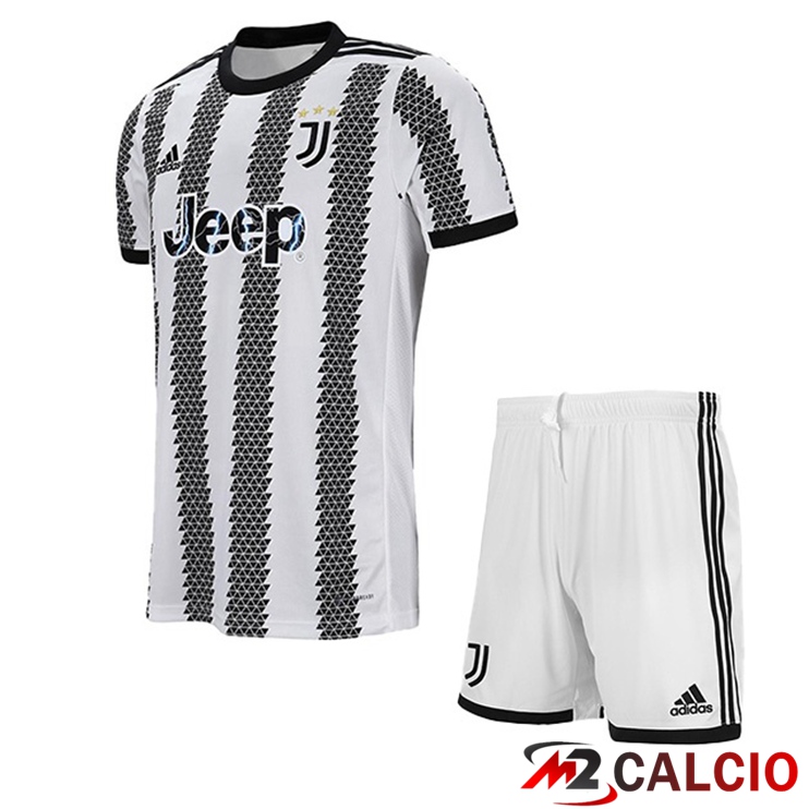 Maglie Calcio Personalizzate,Tute Calcio Squadre,Maglia Nazionale Italiana Calcio | Maglie Calcio Juventus Bambino Prima Bianco Nero 2022/2023