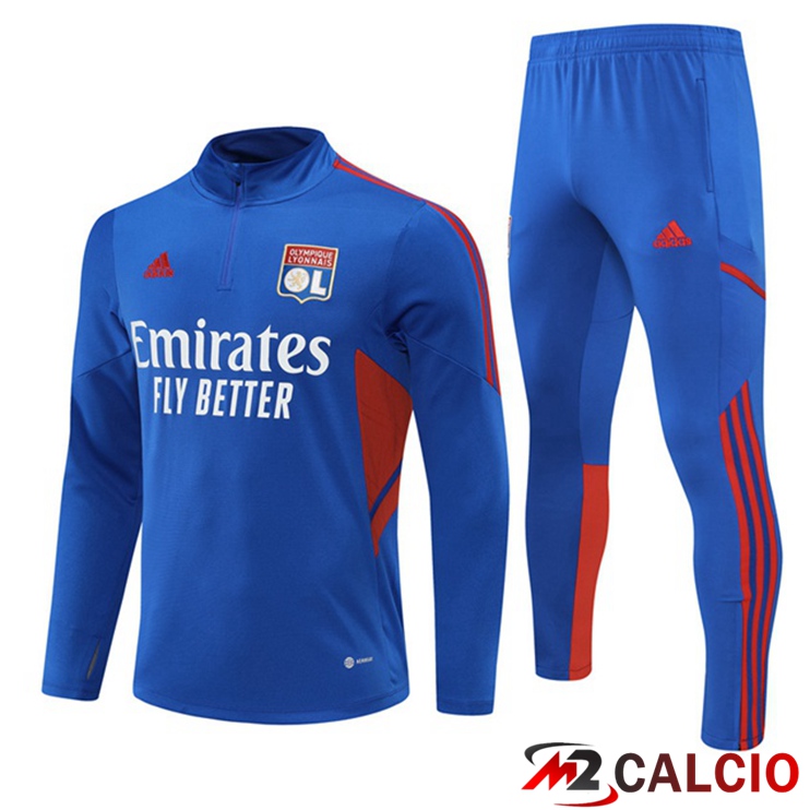 Maglie Calcio Personalizzate,Tute Calcio Squadre,Maglia Nazionale Italiana Calcio | Insieme Tuta Calcio Lyon OL Blu 2022/2023