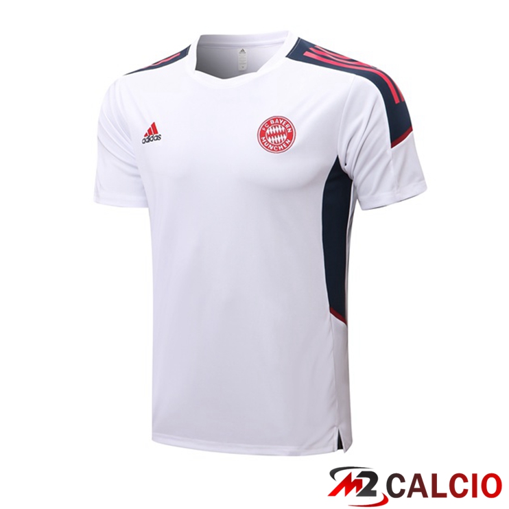 Maglie Calcio Personalizzate,Tute Calcio Squadre,Maglia Nazionale Italiana Calcio | T Shirt Allenamento Bayern Monaco Bianco 2022/2023