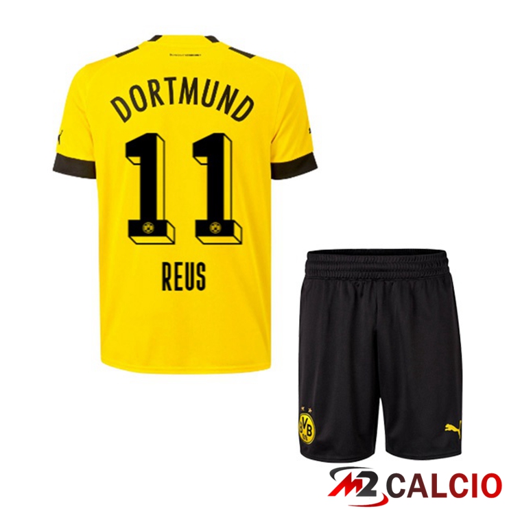 Maglie Calcio Personalizzate,Tute Calcio Squadre,Maglia Nazionale Italiana Calcio | Maglie Calcio Dortmund BVB (Reus 11) Bambino Prima Giallo 2022/2023