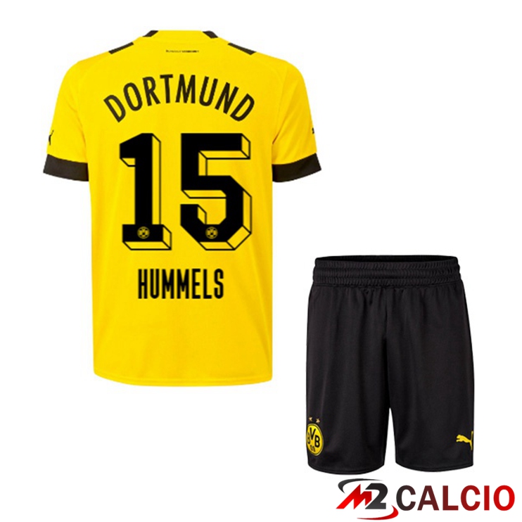 Maglie Calcio Personalizzate,Tute Calcio Squadre,Maglia Nazionale Italiana Calcio | Maglie Calcio Dortmund BVB (Hummels 15) Bambino Prima Giallo 2022/2023