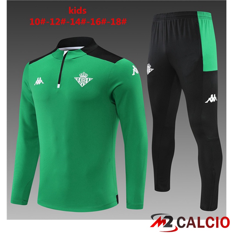 Maglie Calcio Personalizzate,Tute Calcio Squadre,Maglia Nazionale Italiana Calcio | Insieme Tuta Calcio Real Betis Bambino Verde 2022/2023