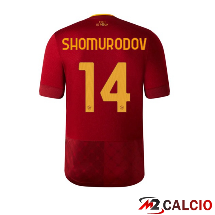 Maglie Calcio Personalizzate,Tute Calcio Squadre,Maglia Nazionale Italiana Calcio | Maglie Calcio AS Roma (SHOMURODOV 14) Prima Rosso 2022/2023