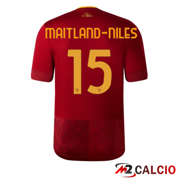 Maglie Calcio Personalizzate,Tute Calcio Squadre,Maglia Nazionale Italiana Calcio | Maglie Calcio AS Roma (MAITLAND-NILES 15) Prima Rosso 2022/2023