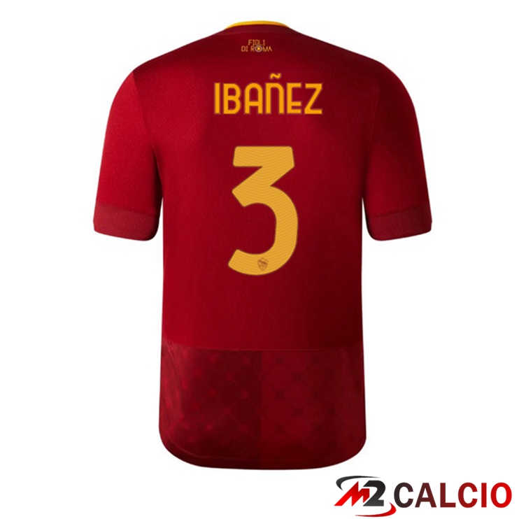Maglie Calcio Personalizzate,Tute Calcio Squadre,Maglia Nazionale Italiana Calcio | Maglie Calcio AS Roma (IBAÑEZ 3) Prima Rosso 2022/2023