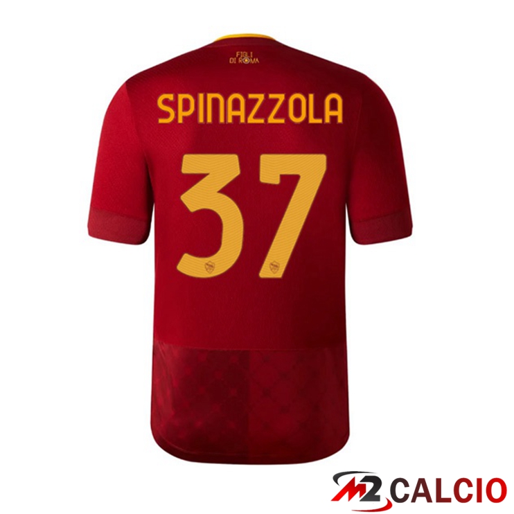 Maglie Calcio Personalizzate,Tute Calcio Squadre,Maglia Nazionale Italiana Calcio | Maglie Calcio AS Roma (SPINAZZOLA 37) Prima Rosso 2022/2023