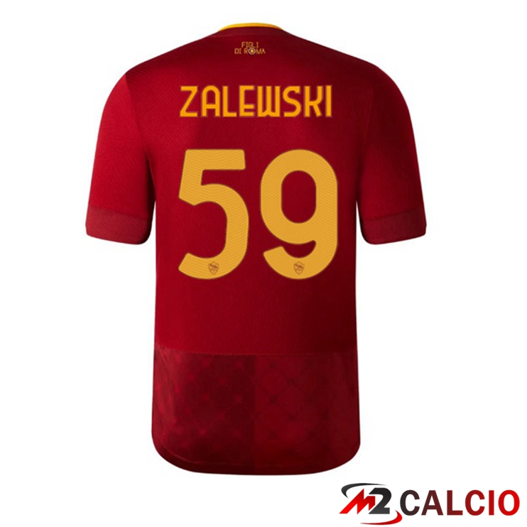 Maglie Calcio Personalizzate,Tute Calcio Squadre,Maglia Nazionale Italiana Calcio | Maglie Calcio AS Roma (ZALEWSKI 59) Prima Rosso 2022/2023