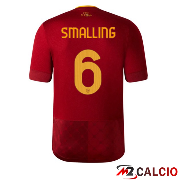 Maglie Calcio Personalizzate,Tute Calcio Squadre,Maglia Nazionale Italiana Calcio | Maglie Calcio AS Roma (SMALLING 6) Prima Rosso 2022/2023