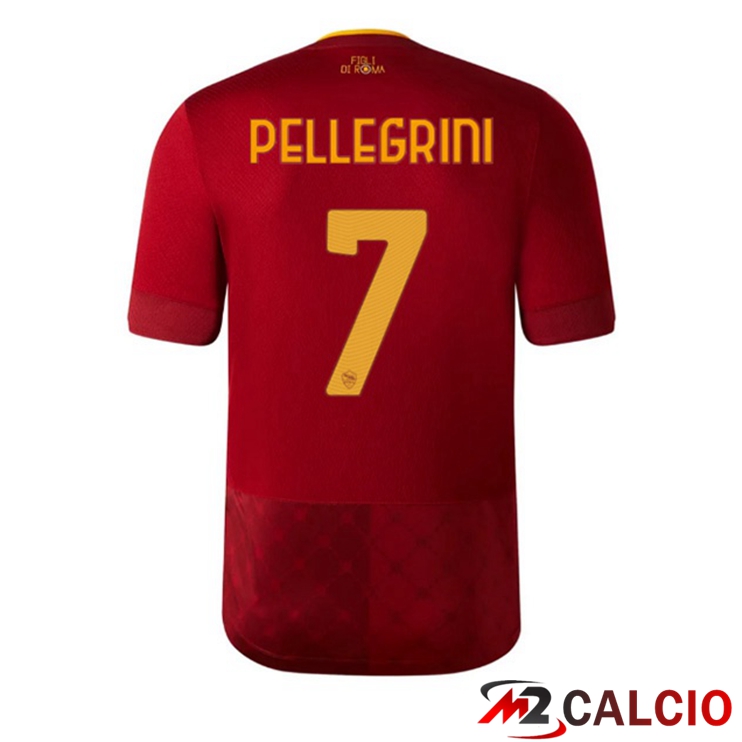Maglie Calcio Personalizzate,Tute Calcio Squadre,Maglia Nazionale Italiana Calcio | Maglie Calcio AS Roma (PELLEGRINI 7) Prima Rosso 2022/2023