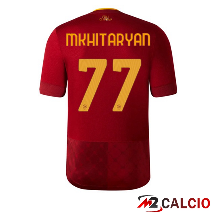 Maglie Calcio Personalizzate,Tute Calcio Squadre,Maglia Nazionale Italiana Calcio | Maglie Calcio AS Roma (MKHITARYAN 77) Prima Rosso 2022/2023