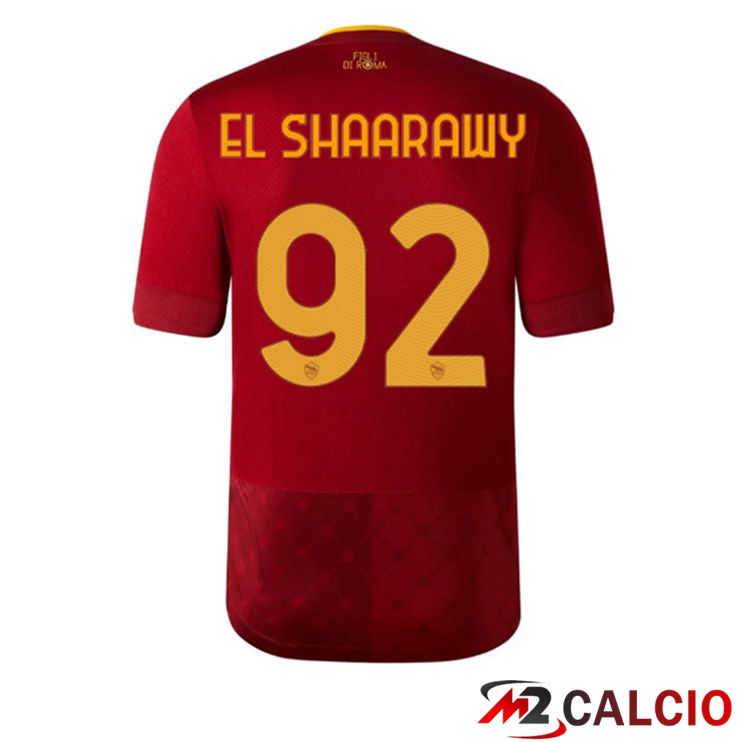 Maglie Calcio Personalizzate,Tute Calcio Squadre,Maglia Nazionale Italiana Calcio | Maglie Calcio AS Roma (EL SHAARAWY 92) Prima Rosso 2022/2023