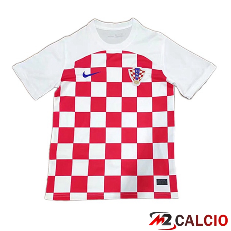 Maglie Calcio Personalizzate,Tute Calcio Squadre,Maglia Nazionale Italiana Calcio | Maglia Nazionale Croazia Prima Bianco Rosso Version Leak Coppa Del Mondo 2022