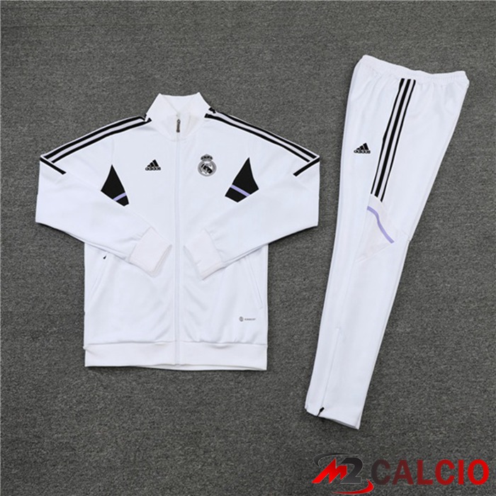 Insieme Tuta Calcio - Giacca Real Madrid Bianco 2022/2023